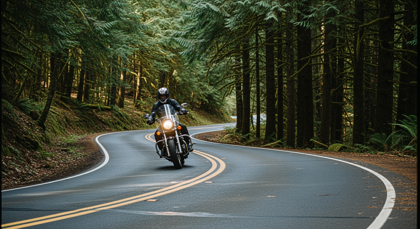 Oregon Cascades mountain road