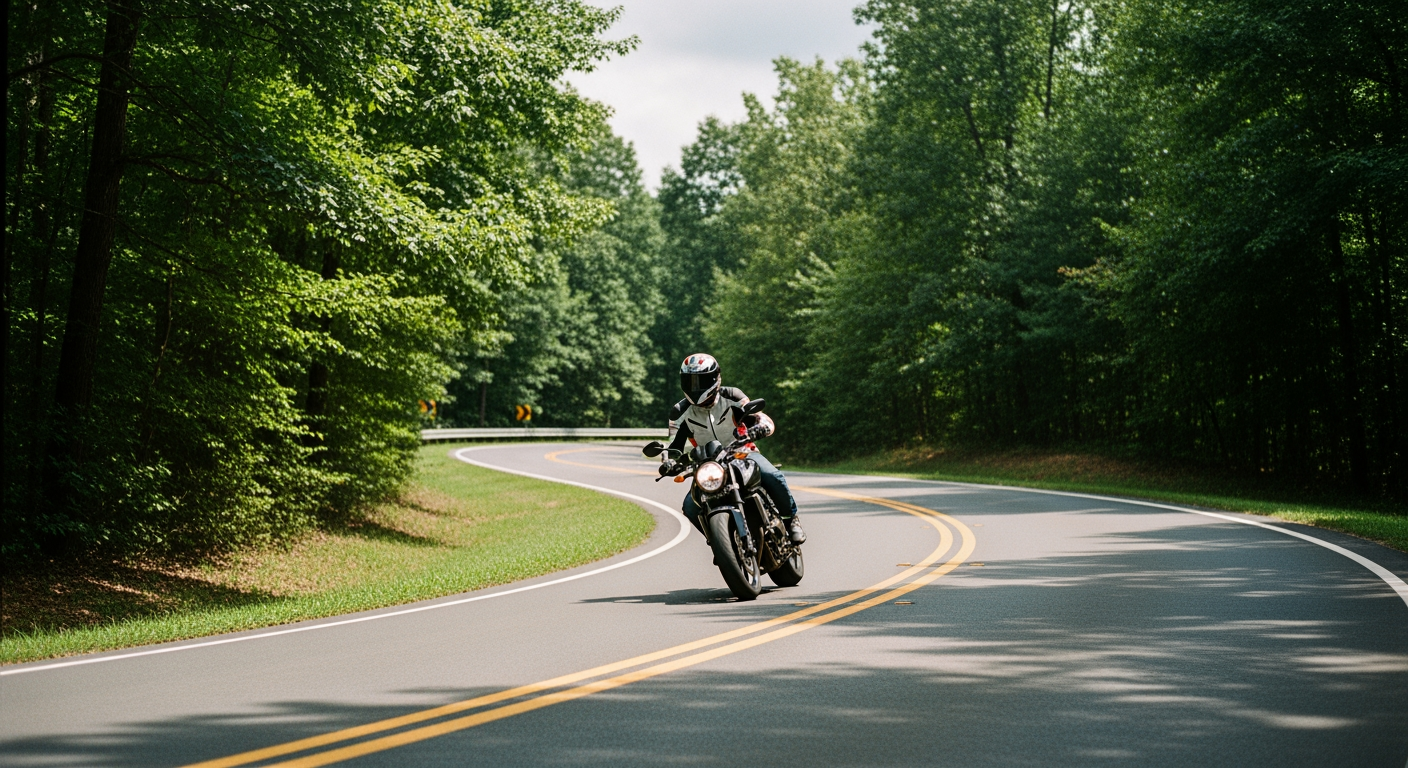 North Carolina backroad through the Piedmont