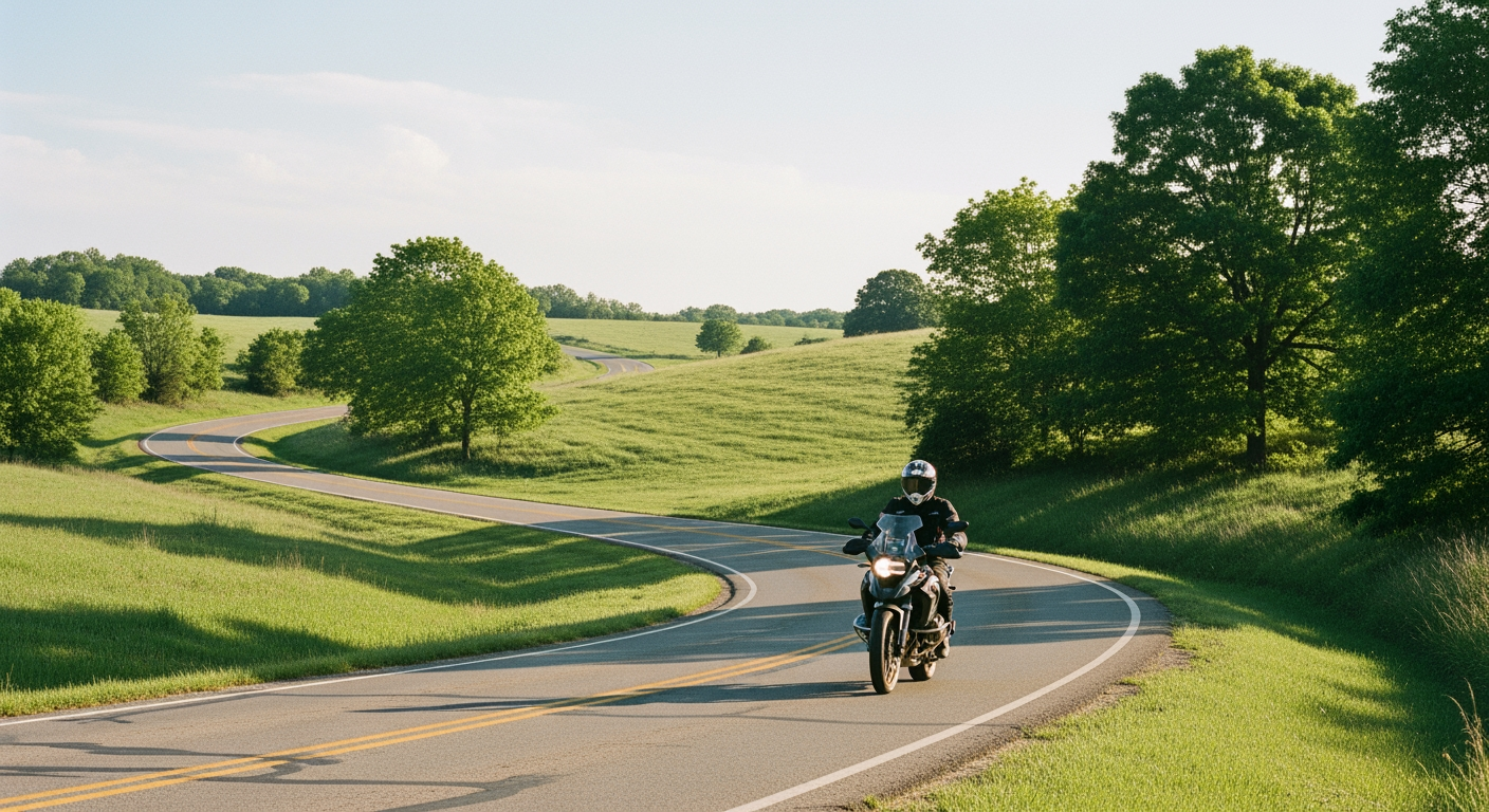 Oklahoma Green Country mountain road